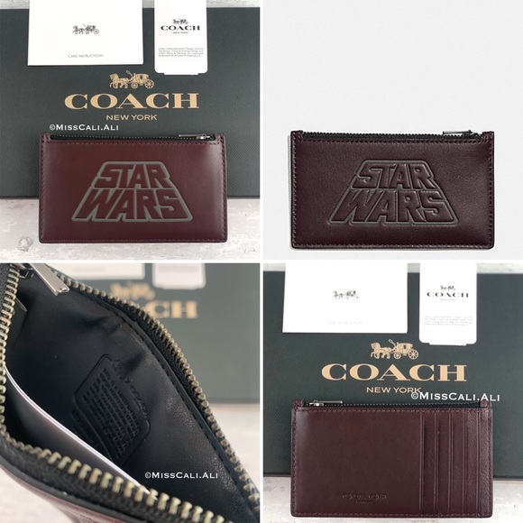 NWT COACH x Star Wars Leather Zip Card Case w/ Motif - Picture 11 of 11